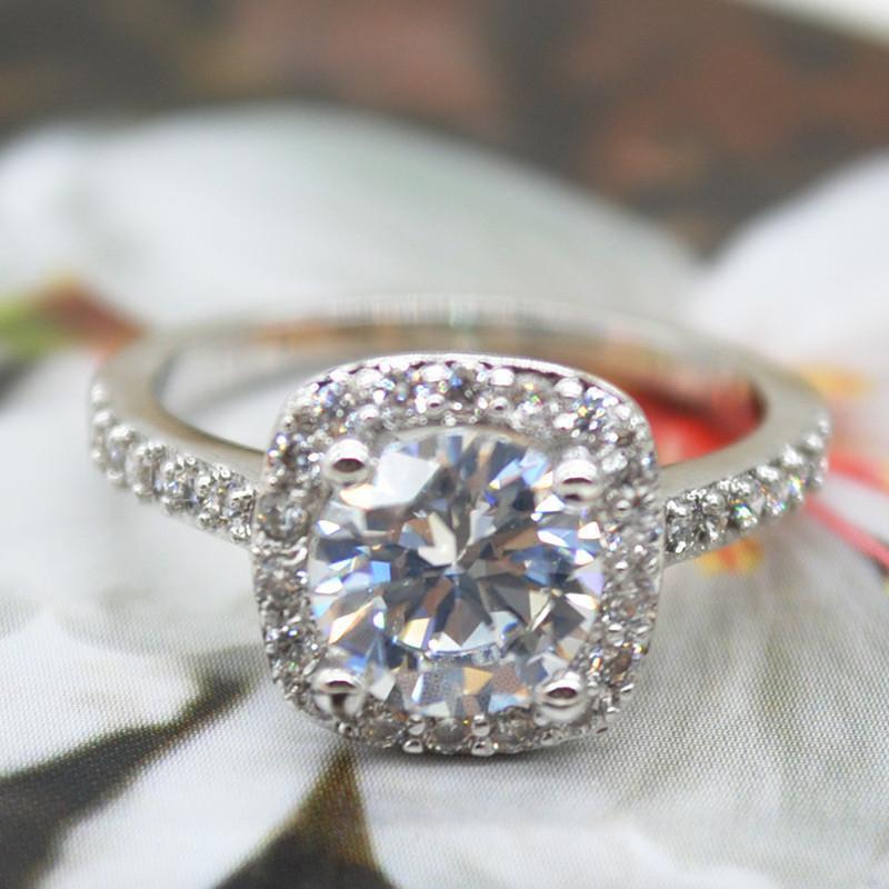 2.00 CT Cushion-Cut Queen White Swarovski Elements Ring, Rings, ALILY , ALILY   jewelryjewelry deals, swarovski crystal jewelry, groupon jewelry,, jewelry for mom,