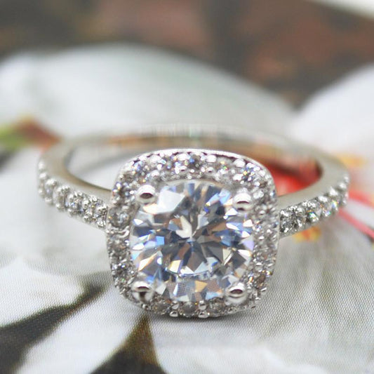 2.00 CT Cushion-Cut Queen White Swarovski Elements Ring, Rings, ALILY , ALILY   jewelryjewelry deals, swarovski crystal jewelry, groupon jewelry,, jewelry for mom,