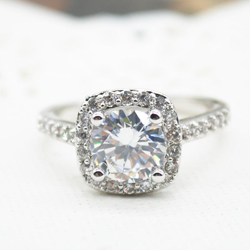 2.00 CT Cushion-Cut Queen White Swarovski Elements Ring, Rings, ALILY , ALILY   jewelryjewelry deals, swarovski crystal jewelry, groupon jewelry,, jewelry for mom,