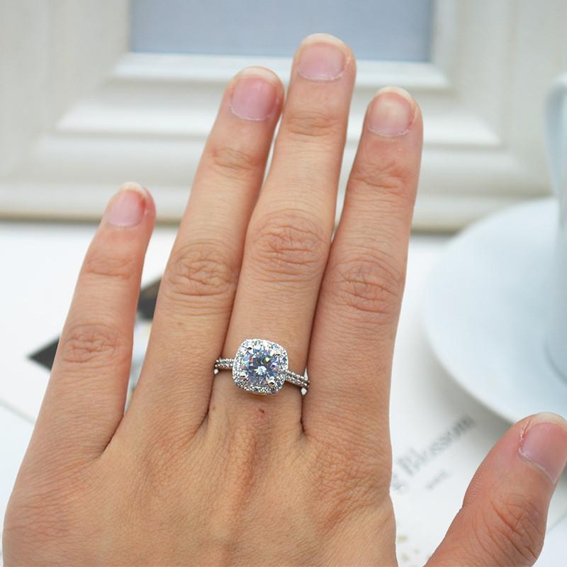 2.00 CT Cushion-Cut Queen White Swarovski Elements Ring, Rings, ALILY , ALILY   jewelryjewelry deals, swarovski crystal jewelry, groupon jewelry,, jewelry for mom,