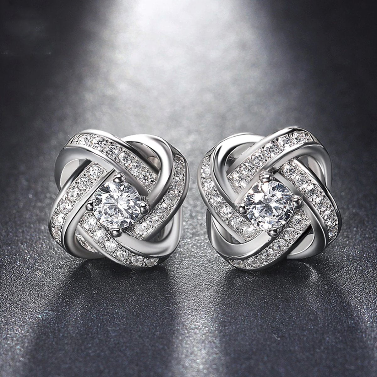 Crystals Million Shining lights Stud  Earring